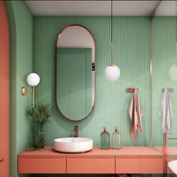 Kinkiet łazienkowy MIJA DECO IP44, złoty