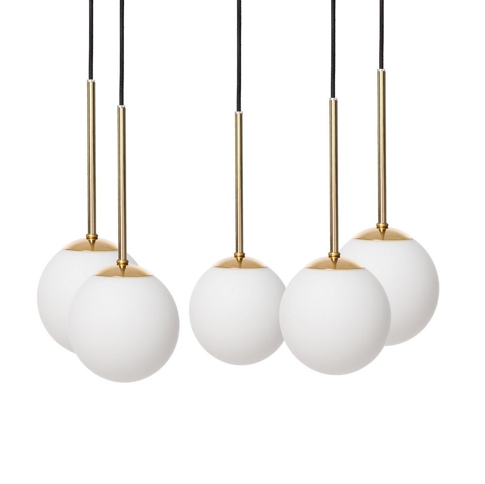 LAMIA 5 KASPA gold pendant lamp black wire, Kaspa