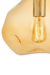 Підвісний світильник AVIA S бурштиновий, 25 см, хром