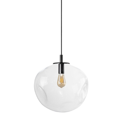 AVIA BLACK L pendant lamp transparent 40 cm