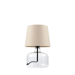 GAJA table lamp beige, transparent base