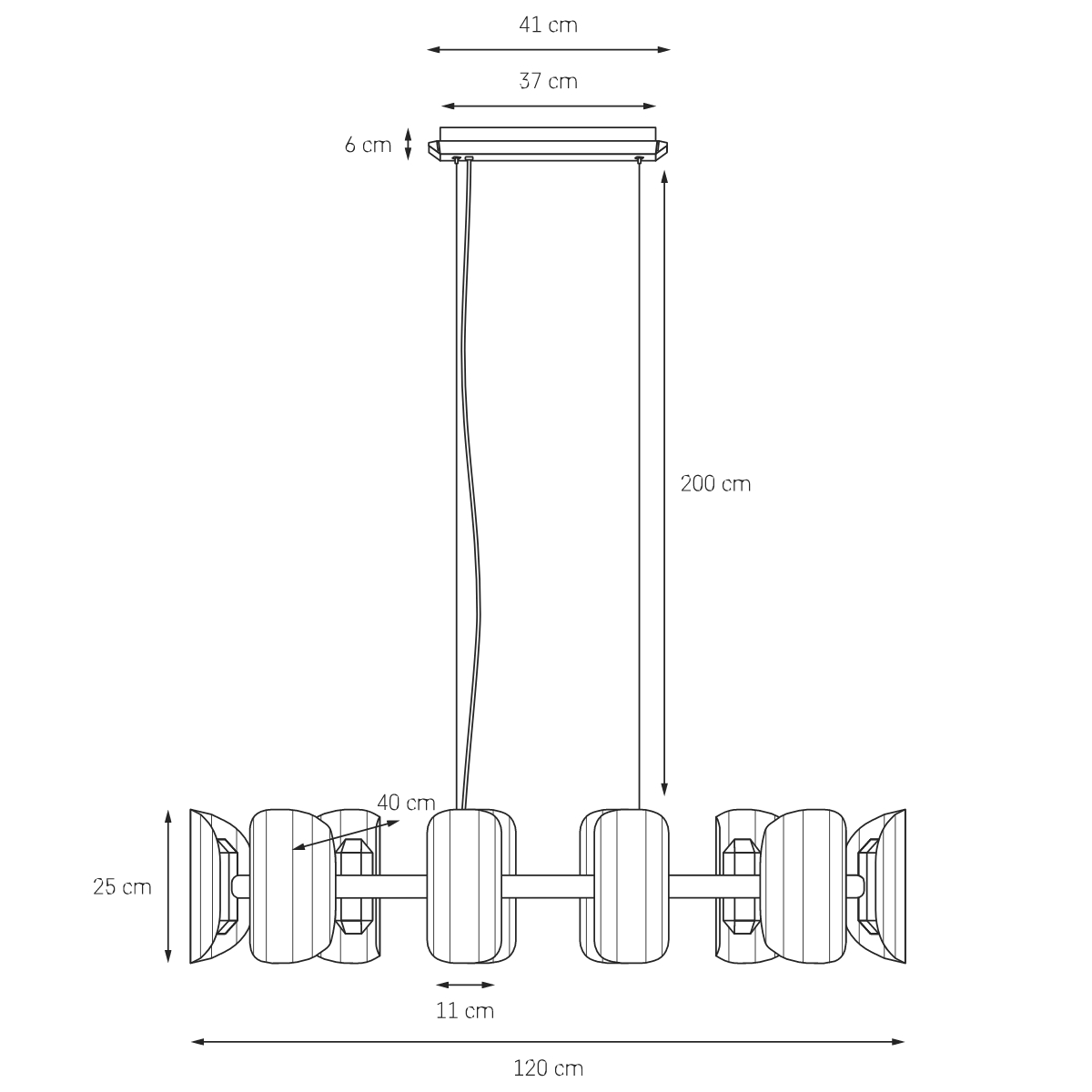 APOLIN sage multi-arm pendant lamp