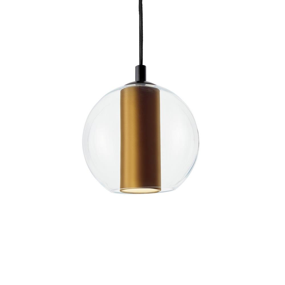 Lampa wisząca MERIDA BLACK S złota, 25 cm