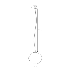 CLOE L pendant lamp matte black, 40 cm