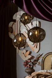 Lampa wisząca trzypunktowa AVIA BLACK 3 przydymiona