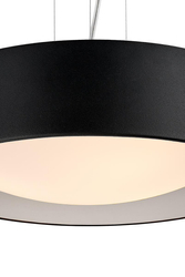 VERO pendant lamp black, 45 cm, silver interior