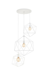 Lampa wisząca potrójna WIRE 3 biała