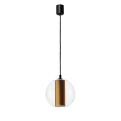 Lampa wisząca MERIDA BLACK M złota, 30 cm