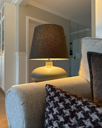 Lampa stołowa SAWA CLASSIC brązowy melanż, grafitowa podstawa