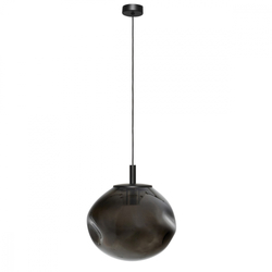 AVIA BLACK M smoky pendant lamp, 30 cm