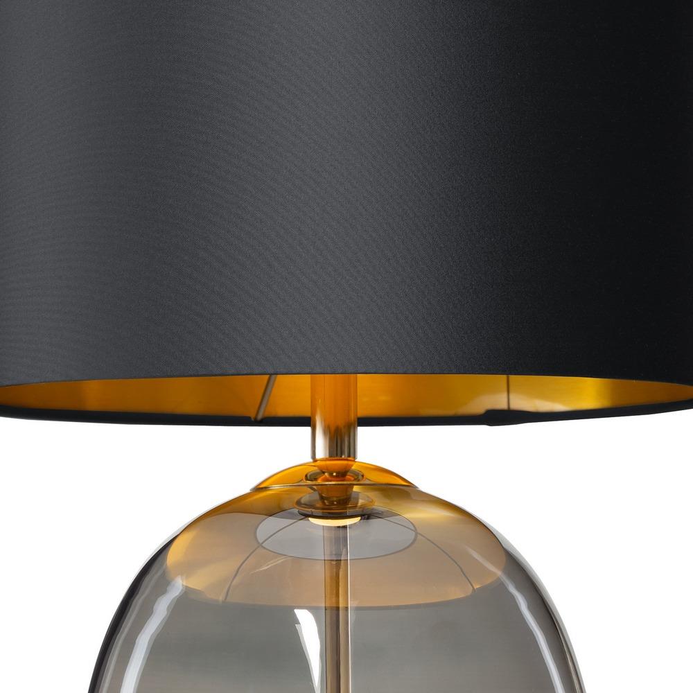 Lampa stołowa SALVADOR czarna, złote wykończenie