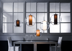 MERIDA M gray pendant lamp, 30 cm