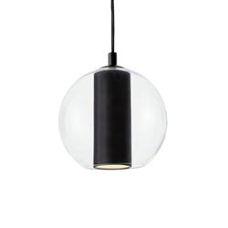 Lampa wisząca MERIDA BLACK M czarna, 30 cm