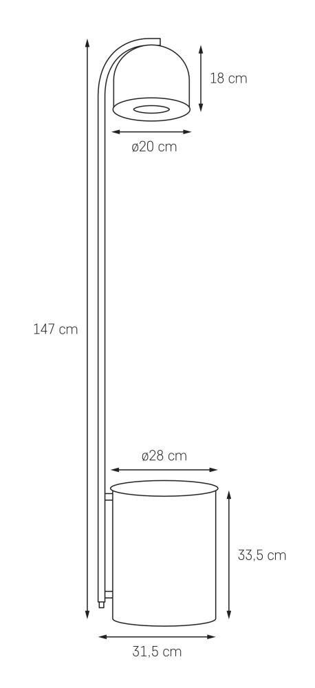 Lampa podłogowa BOTANICA XL biała