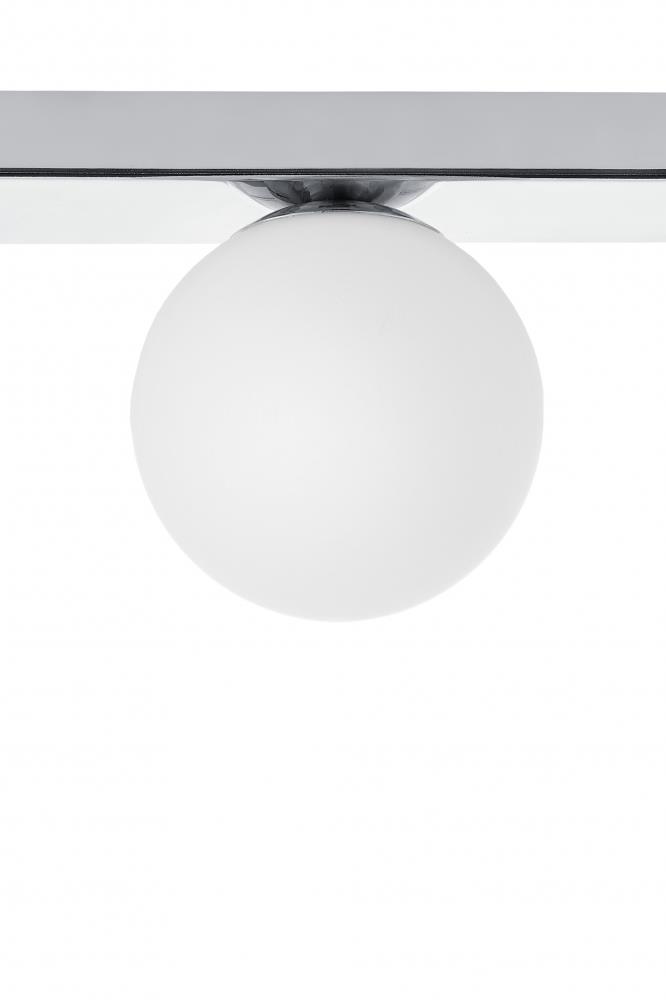 MIJA three-point wall lamp IP44, chrome, 60 cm 