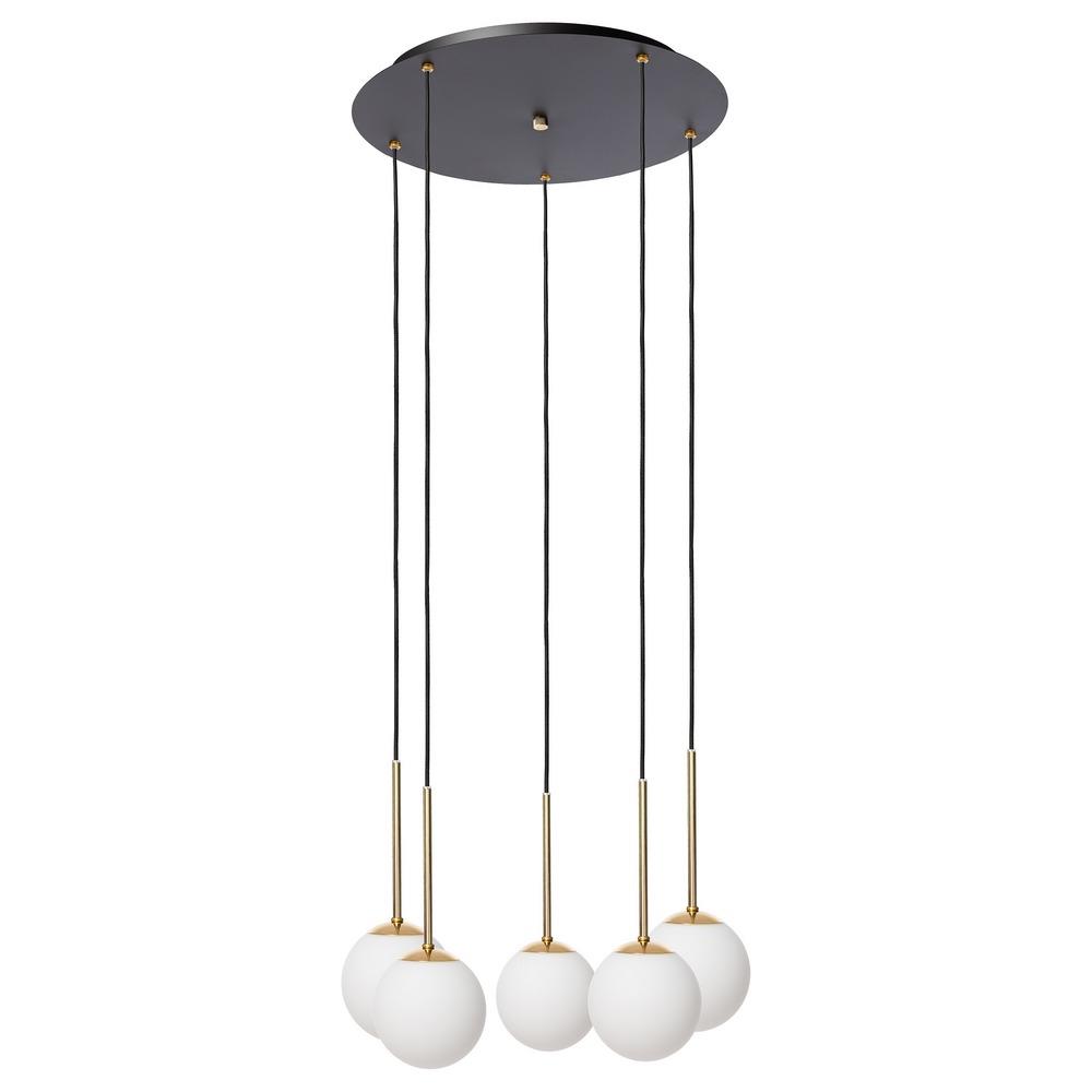 LAMIA 5 KASPA gold pendant lamp black wire, Kaspa