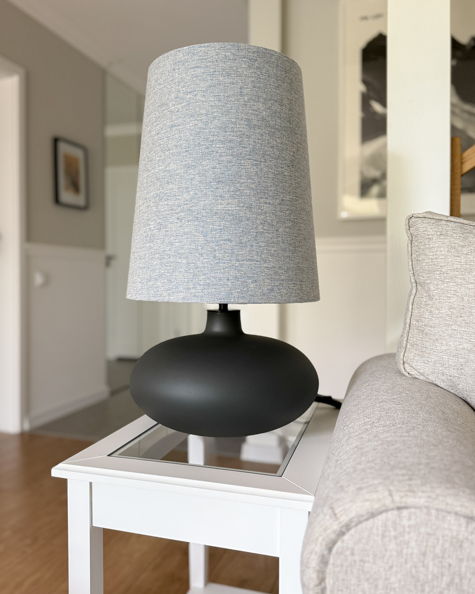 Lampa stołowa SAWA CLASSIC XL błękitny melanż, grafitowa podstawa