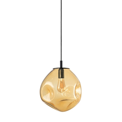 AVIA BLACK M amber pendant lamp, 30 cm