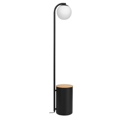 Lampa podłogowa BOTANICA DECO XL czarna, jasny dąb, 147 cm