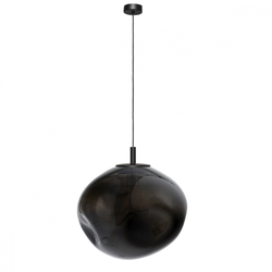 AVIA BLACK L pendant lamp smoky, 40 cm