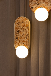 Lampa wisząca owalna LEGRA IP44, kremowa