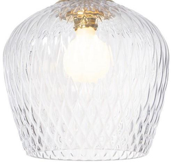 Transparentny klosz do lamp wiszących z kolekcji VENUS, 28 cm