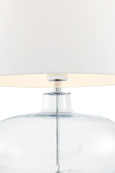 SAWA table lamp white, transparent base