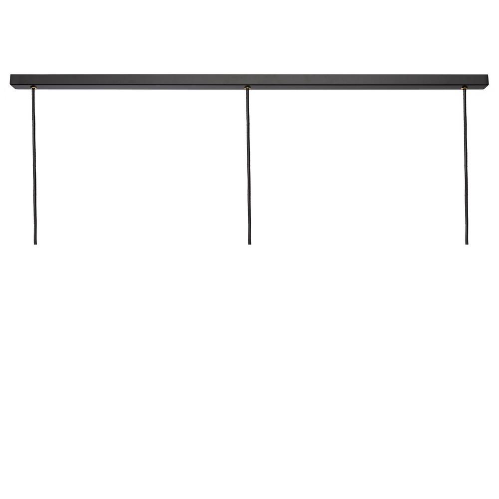 VENUS 3 three-point pendant lamp in graphite, on a strip