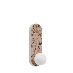 Oval wall lamp LEGRA IP44, cream