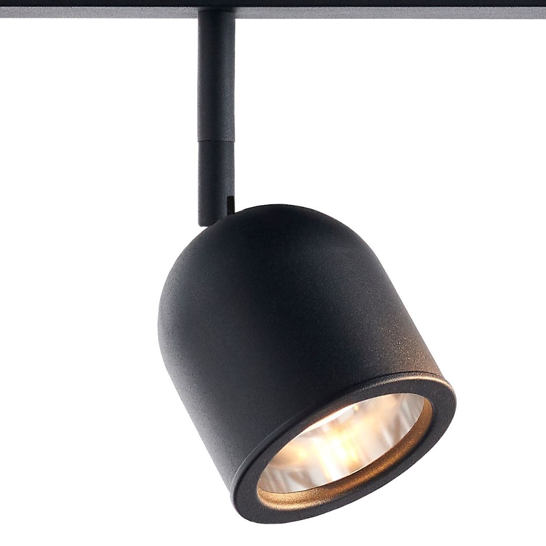 SPARK 3 three-point ceiling spotlight black, on strip