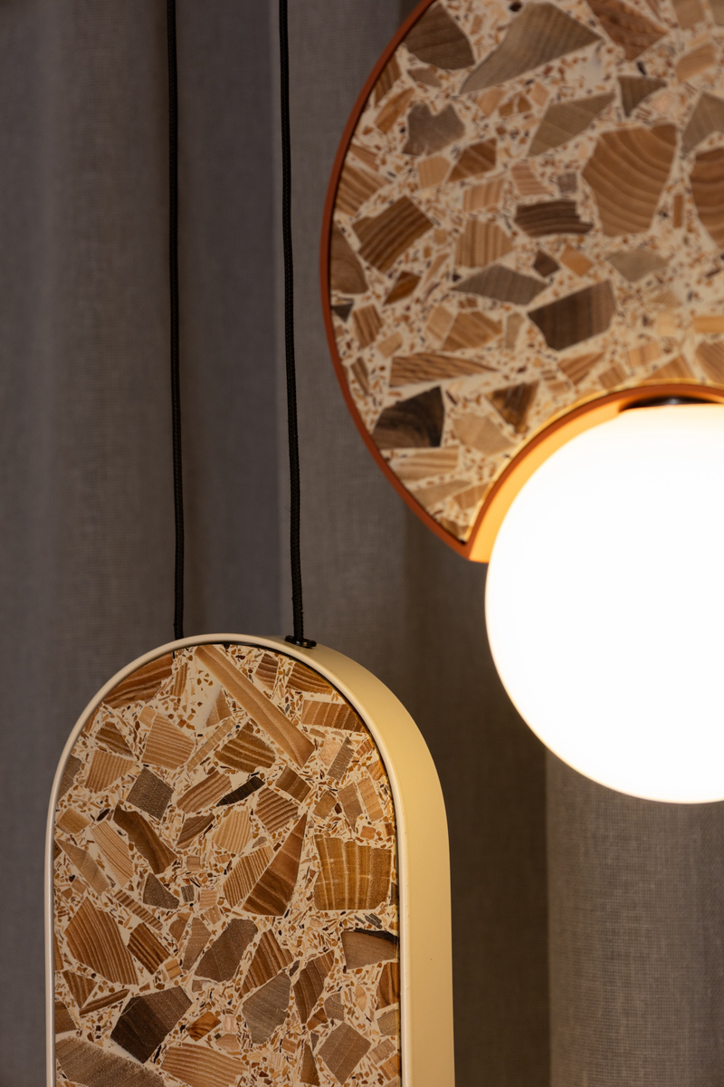 Round wall lamp LEGRA IP44, terracotta