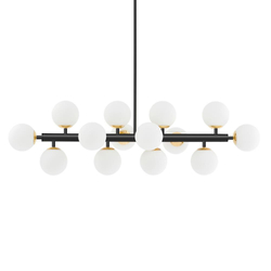 CUMULUS 1 fourteen-point chandelier, black