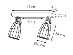 Настінний світильник FRAME 2 чорний KASPA З ВИСТАВКИ, Kaspa