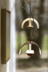 APOLIN 65 cm linear pendant lamp, sage and white