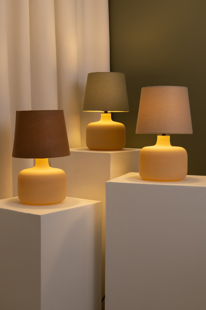 Lampa stołowa GAJA beżowa, beżowa podstawa