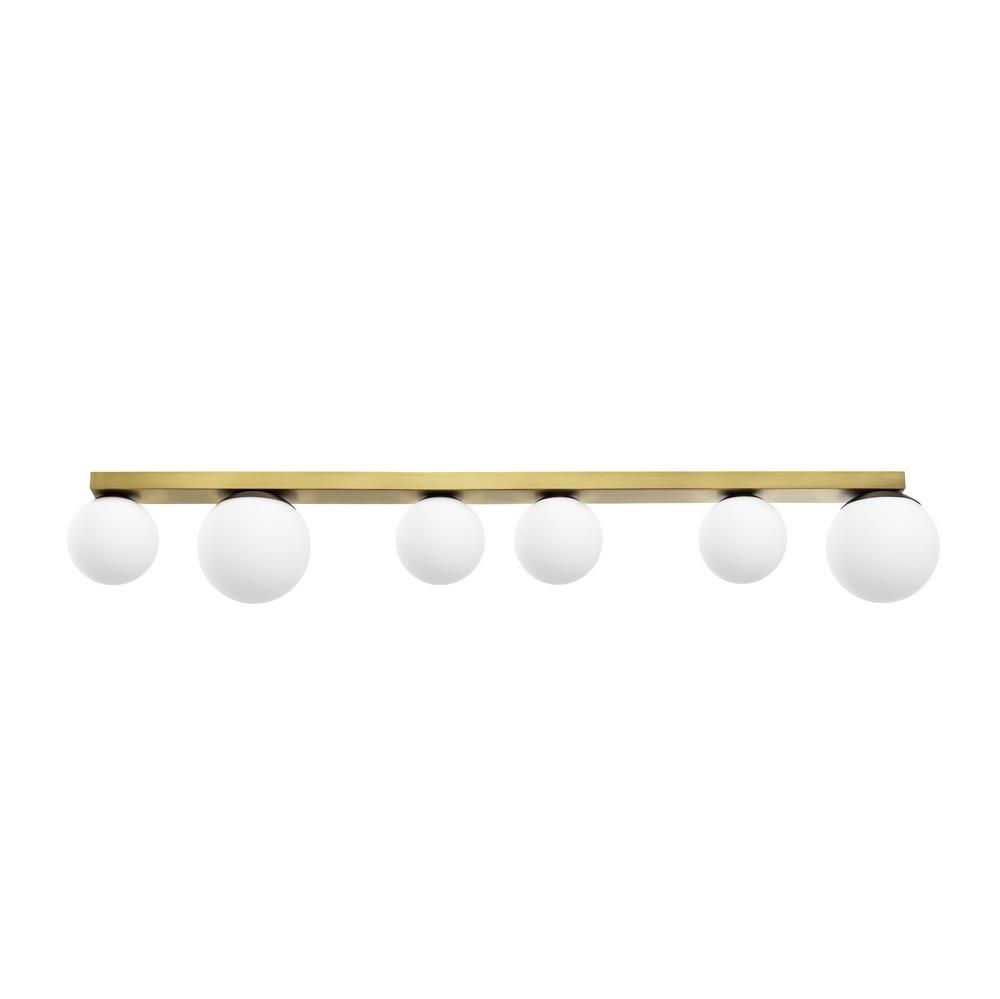 GIGI brass six-point ceiling lamp, 110 cm