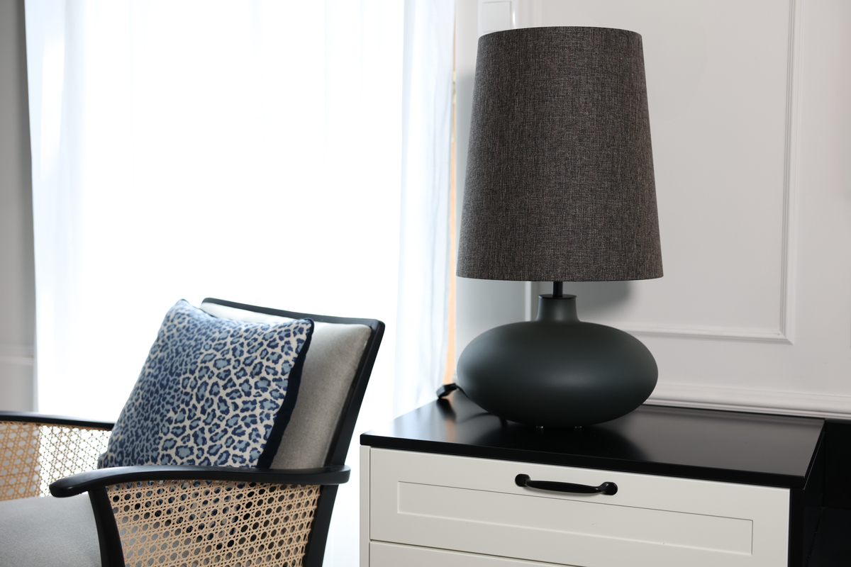 SAWA table lamp gray, graphite base