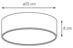Plafond DISC S white, 25 cm, LED