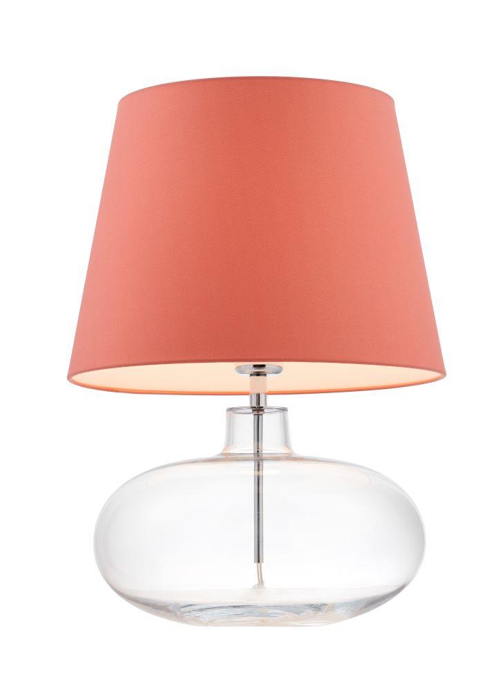 SAWA table lamp coral, transparent base