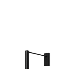 Wall lamp ROLL black, on a boom, with an on/off switch