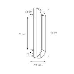 Wall lamp APOLIN 45 cm, cobalt