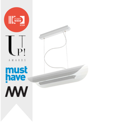 Lampa wisząca liniowa APOLIN 65 cm, biała