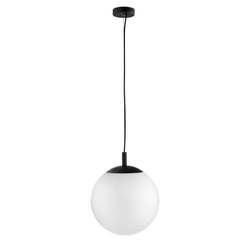 ALUR M pendant lamp black, white shade, 30 cm
