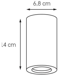 Reflektor sufitowy BARLO OLD czarny, 14 cm