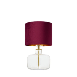 LORA table lamp maroon, transparent base