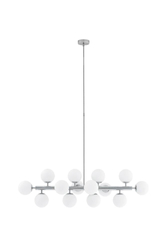 CUMULUS 1 fourteen-point chandelier, chrome