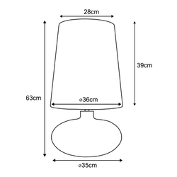 Настільна лампа SAWA сіра, графітова основа