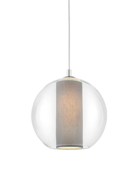 MERIDA M gray pendant lamp, 30 cm