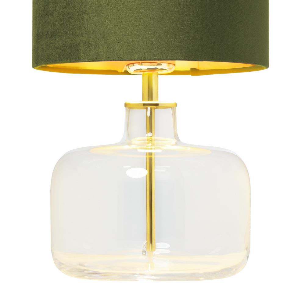 LORA KASPA olive glass table lamp, Kaspa