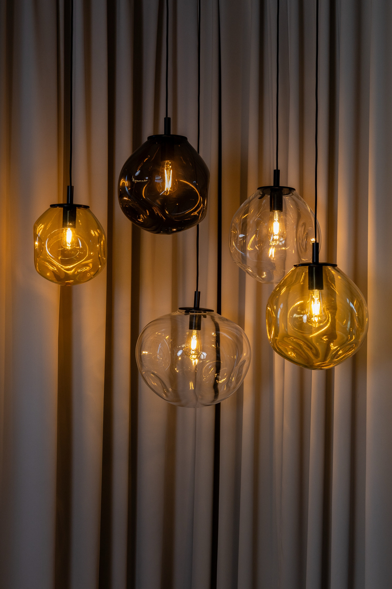 AVIA BLACK S pendant lamp amber 25 cm